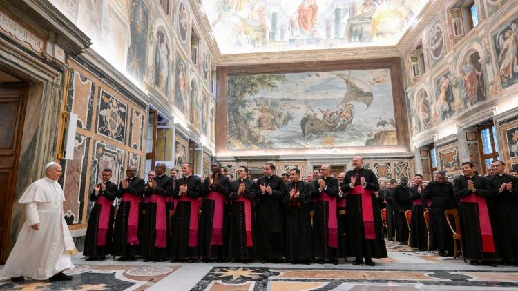 A audiência jubilar foi realizada na Sala Clementina, no Vaticano