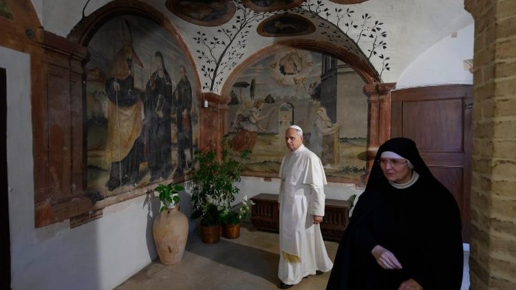 Lev XIV. u augustiniánek v Montefalco