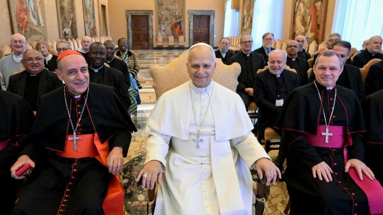 2025.11.26 Papa alikutana na Tume ya Taalimungu Kimataifa.