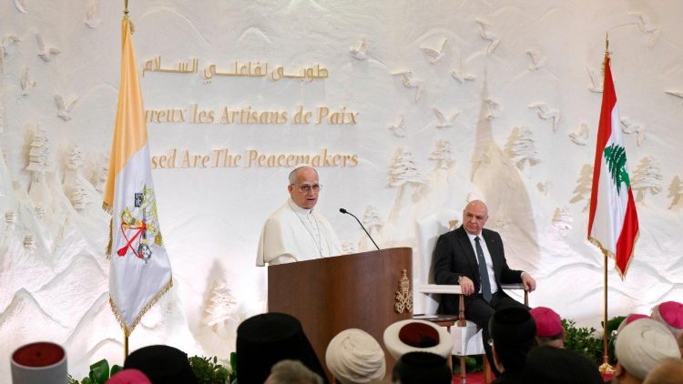 El Papa durante el encuentro con las autoridades, la sociedad civil y el Cuerpo Diplomático