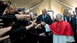 2025.12.01 Viaggio Apostolico in Libano - Incontro con i Vescovi nel Santuario di Nostra Signora del Libano ad Harissa