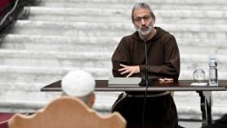 The preacher of the papal household, Capuchin Father Roberto Pasolini, delivers the first meditation for Advent 2025