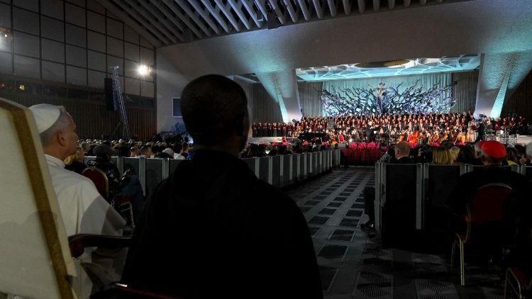 O Papa Leão XIV na Sala Paulo VI