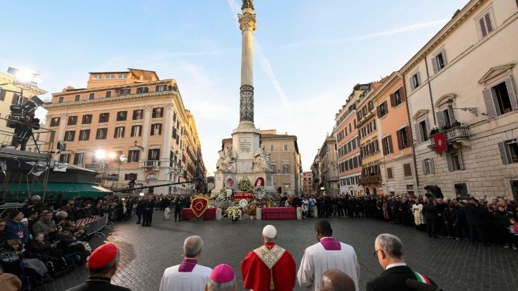 Hommage du Pape Léon XIV à l'Immaculée Conception, le 8 décembre 2025. 