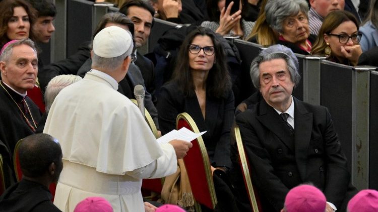 Maestro Muti, 84 Jahre alt, mit Papst Leo