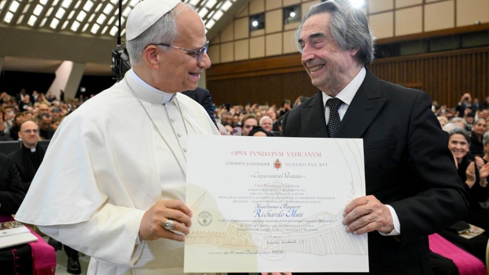 Leon XIV și maestrul Riccardo Muti