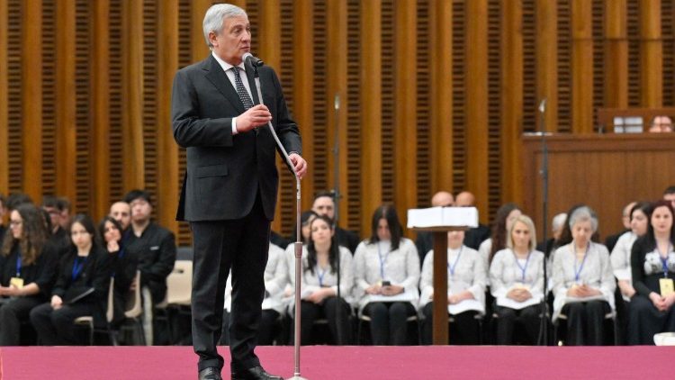 L'intervento del ministro Tajani