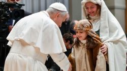 Аўдыенцыя для ўдзельнікаў "Жывых бэтлеемскіх ясляў"