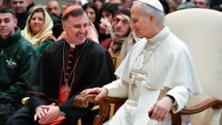 Popiežius Leonas XIV ir kard. Rolandas Makrickas