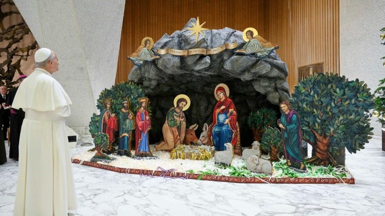 Аўдыенцыя для дэлегацый рэгіёнаў, якія ахвяравалі калядныя яслі і ёлку