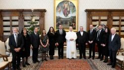 Папата с малтийската делегация