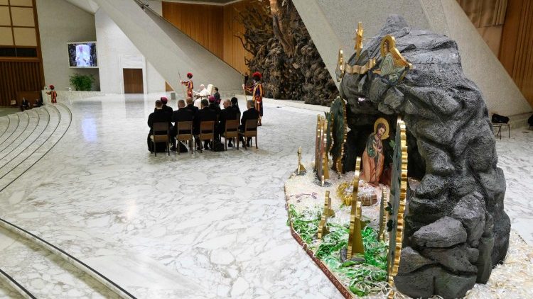 Un momento dell'udienza 