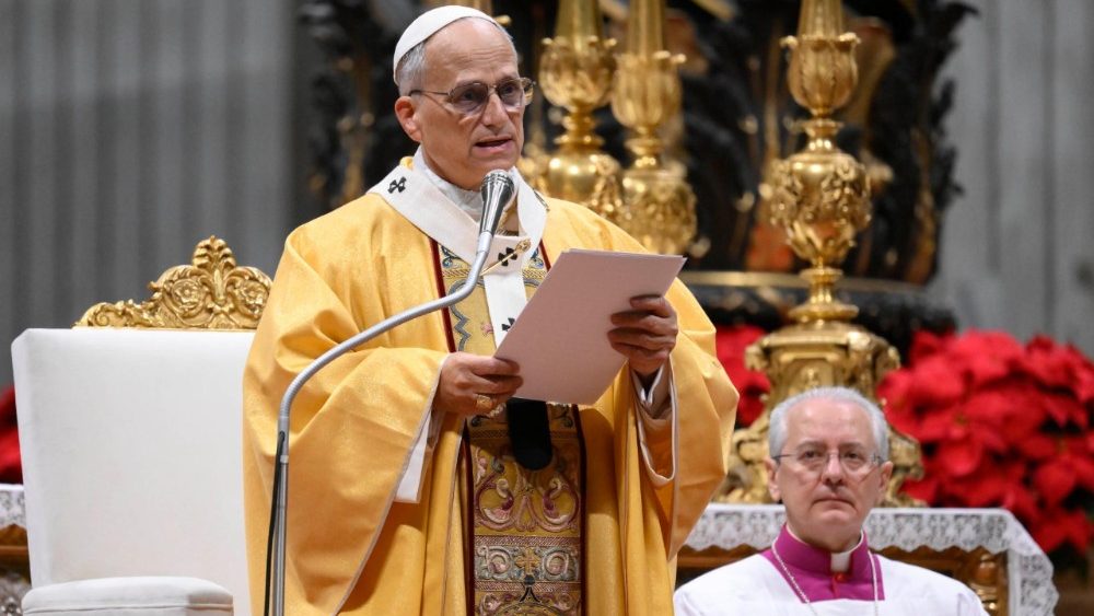 Leon XIV la Sfânta Liturghie a Nopții de Crăciun din 2025