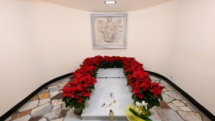 Tomb of Pope Benedict XVI in the Vatican Grottoes