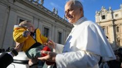 संत  पापा लियो आमदर्शन समारोह में