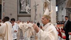 Leo XIV. mit seinem neuen Hirtenstab