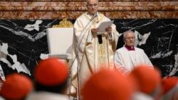 Mše svatá s kardinály shromážděnými na mimořádné konzistoři, 8. ledna 2026