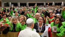 Popiežius Leonas XIV ir Jubiliejaus savanoriai