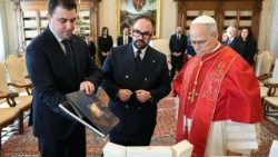 L'udienza del Papa ai capitani reggenti della Repubblica di San Marino nel Palazzo Apostolico vaticano
