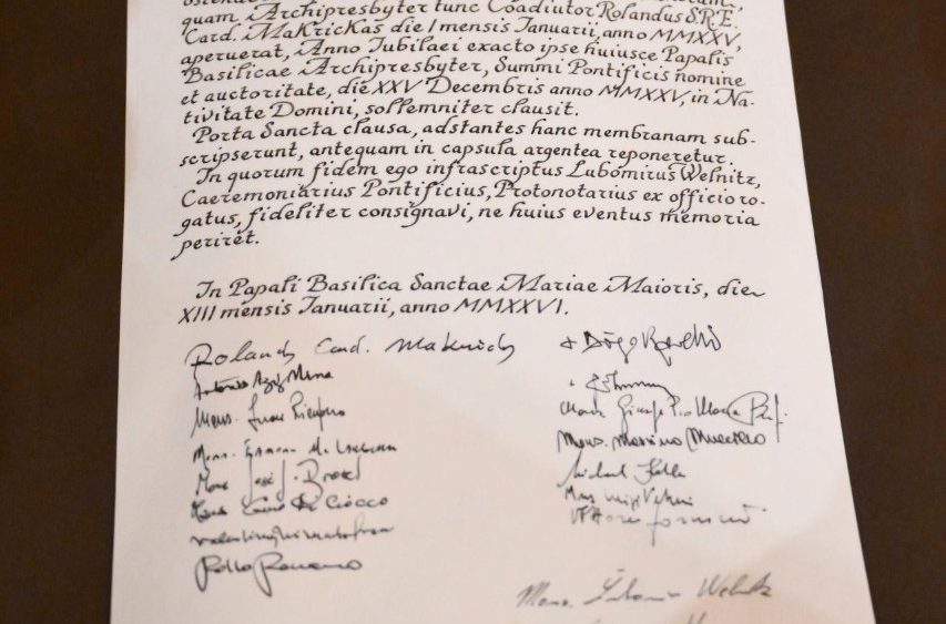 2026.01.13 Rito muratura della Porta Santa della Basilica di Santa Maria Maggiore