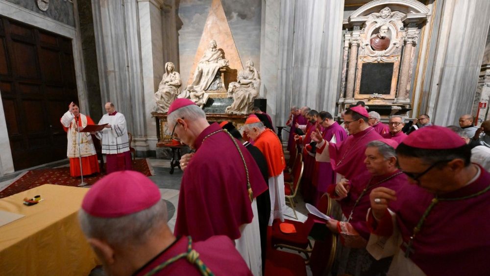 Մարիա Մաճճորէ տաճարի Սուրբ Դռան աղիւսապատման արարողութիւնը