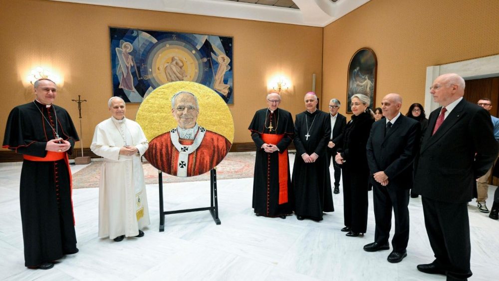 Прэзентацыя мазаічнага патрэта Льва XIV