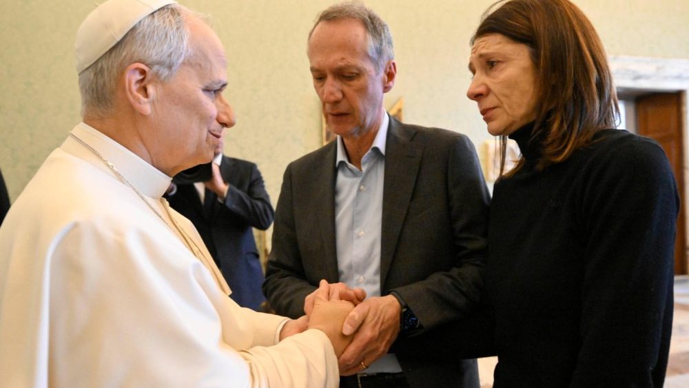 Сустрэча Папы з сем'ямі загінулых у Кран-Мантане (Швейцарыя)