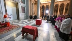 Il rito di muratura della Porta Santa della Basilica papale di San Paolo fuori le Mura