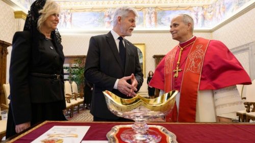 Le Pape L&eacute;on XIV re&ccedil;oit le pr&eacute;sident de la R&eacute;publique tch&egrave;que