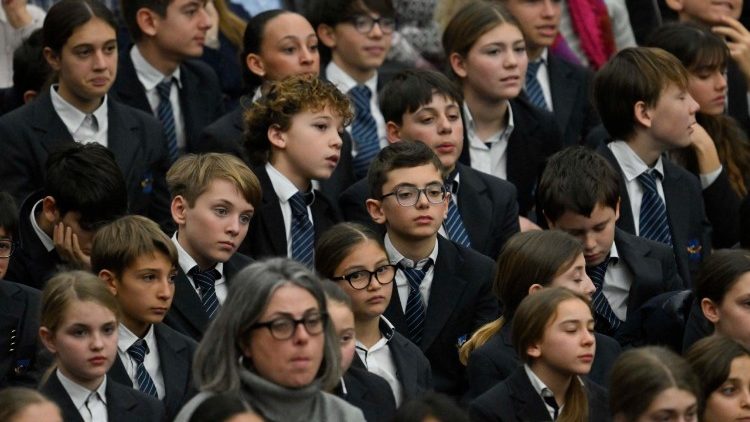 Otro momento de la catequesis del Papa 
