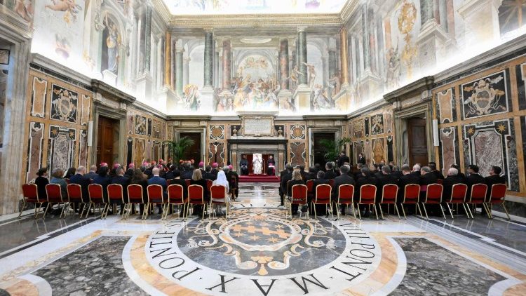 Gruppenbild mit Papst