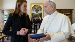 Pope Leo XIV receives the President of European Parliament in the Vatican