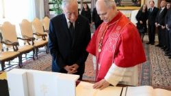 El Papa León XIV y el Presidente de Portugal, el señor Marcelo Rebelo de Sousa