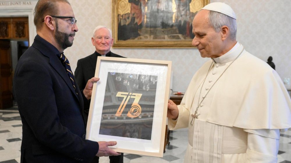 Аўдыенцыя Льва XIV для Наэля Дыяса, заснавальніка арганізацыі "Сейбіт – Новая евангелізацыя" 