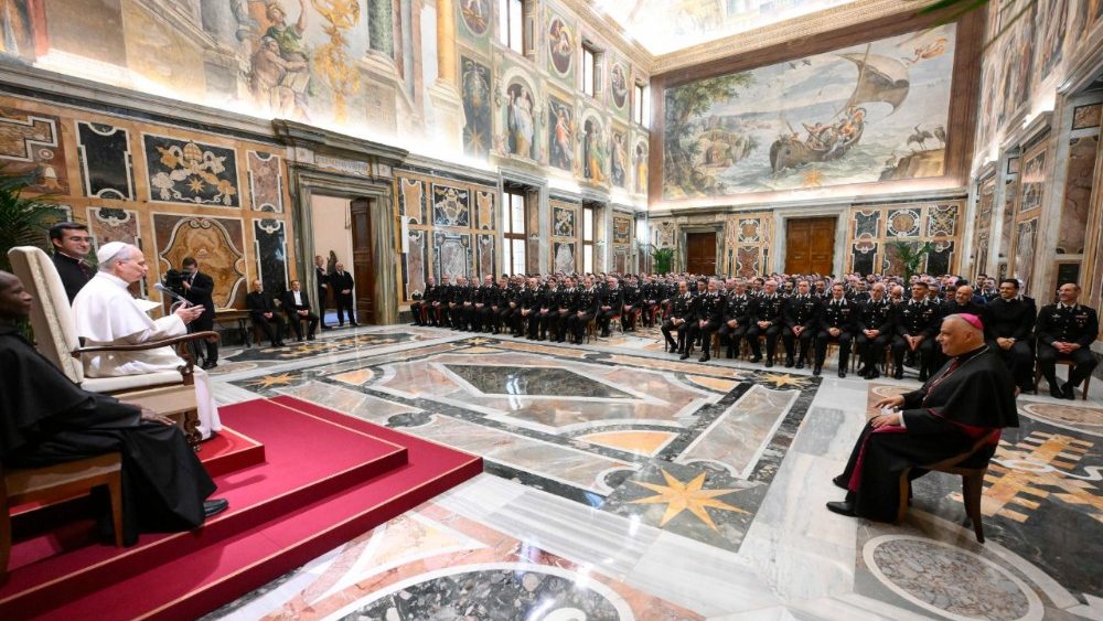 Аўдыенцыя Льва XIV для карабінераў правінцыі Рыма