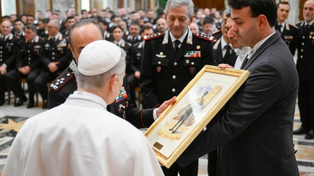 Аўдыенцыя Льва XIV для карабінераў правінцыі Рыма