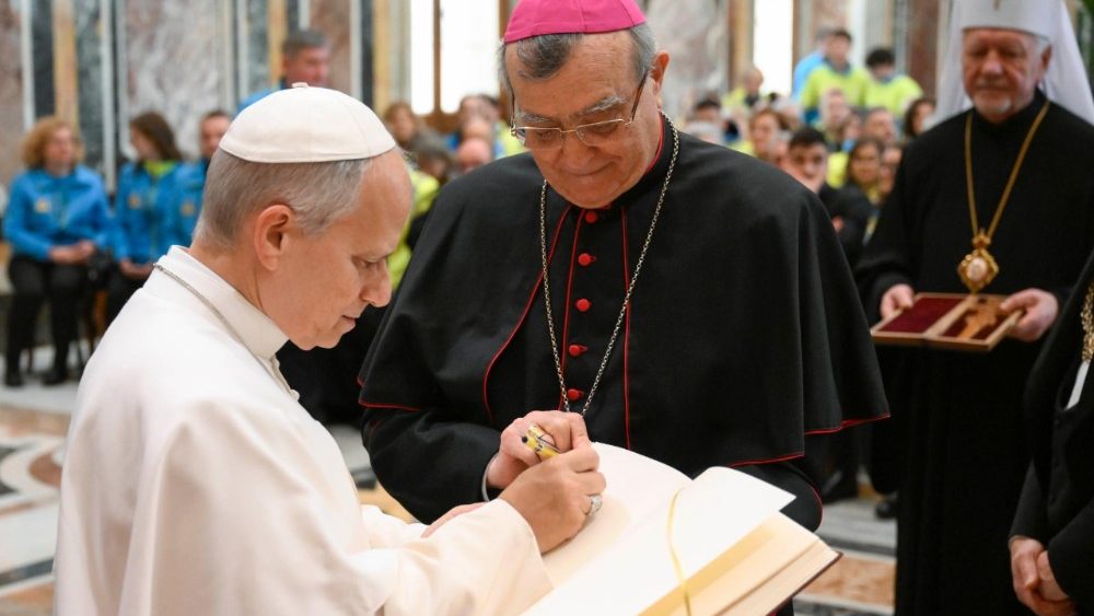 Аўдыенцыя для членаў валанцёрскага аб'яднання "Міsericordie"