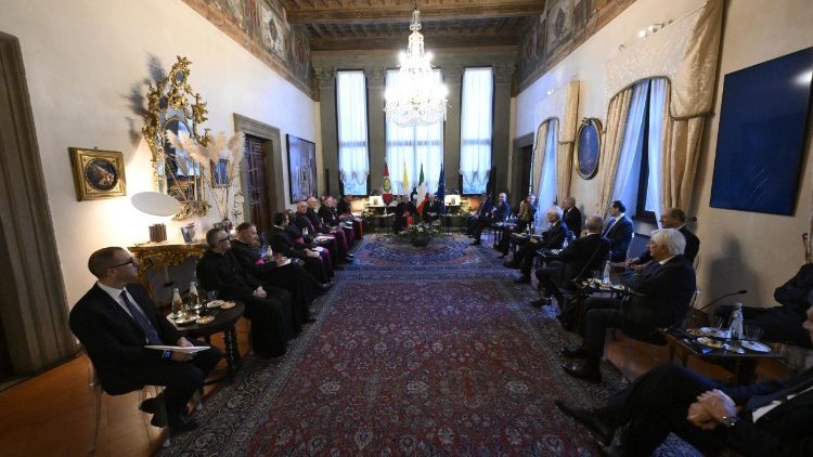 O encontro bilateral no Palazzo Borromeo.