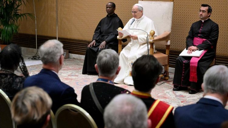 Pope Leo XIV meets with the members of the Pro Petri Sede Association