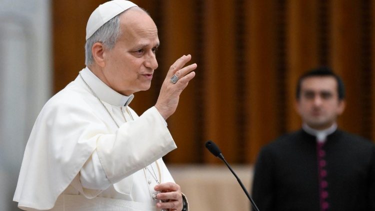 Pope Leo addresses priests of Rome.