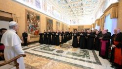 Pope Leo XIV holds an audience with Legionaries of Christ on February 19, 2026