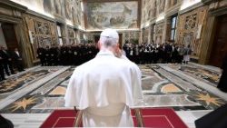 Pope Leo greets the Missionary Oblates of the Immaculate Mary and General Chapter of the Sisters of the Apostles at the Vatican