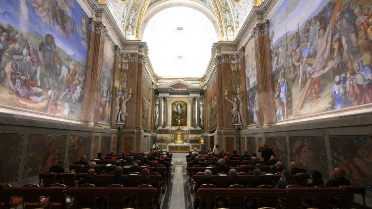 La Curie et le Pape aux Exercices spirituels, lundi 23 février 2026.