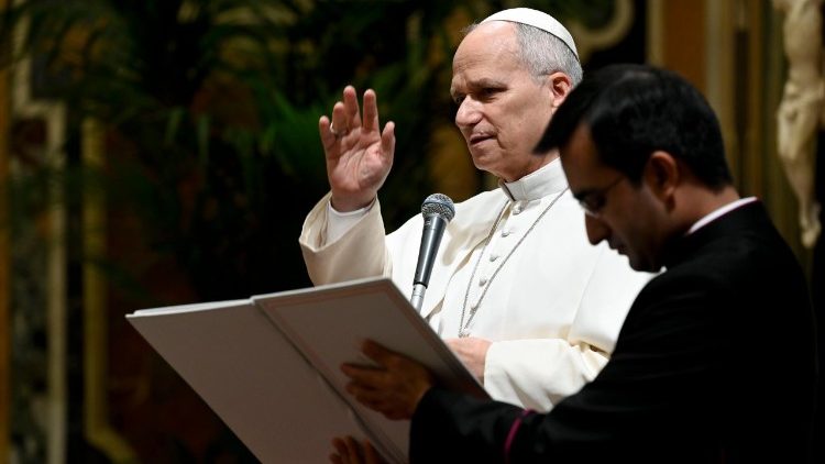 Pope Leo addresses representatives of the Theological Faculty of Puglia and the Theological Institute of Calabria in the Vatican