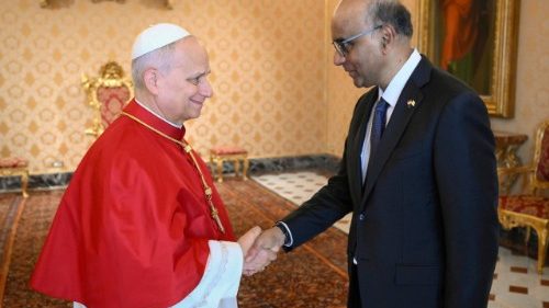 Le&atilde;o XIV recebe o presidente de Singapura no Vaticano