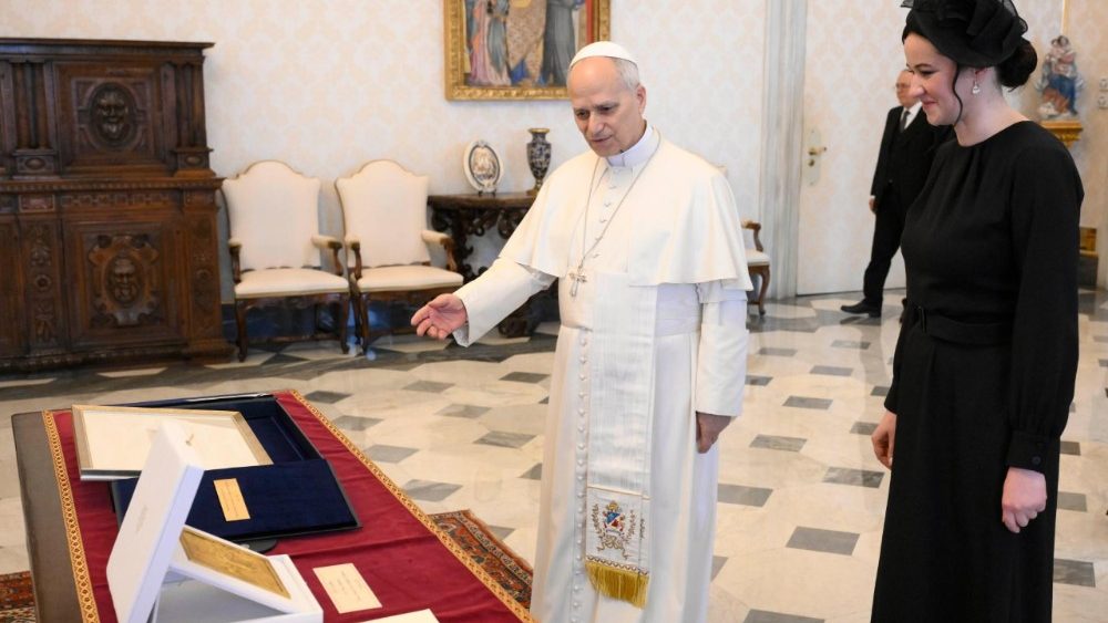 La Leon al XIV-lea, premierul Lituaniei, doamna Inga Ruginienė