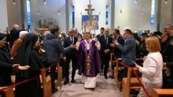 Leon XIV podczas wizyty w parafii pw. Ofiarowania NMP