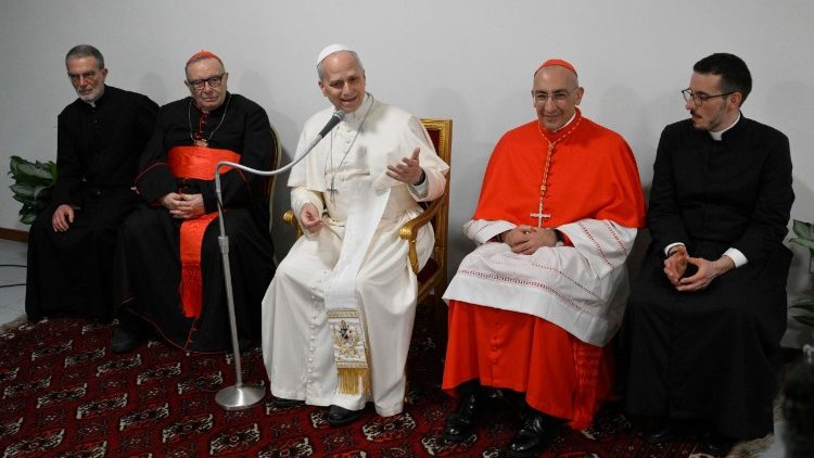 Un momento dell'incontro del Papa con il Consiglio pastorale