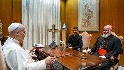 Teheránský arcibiskup, kardinál Dominique Josepha Mathieu, při audienci u papeže Lva XIV.