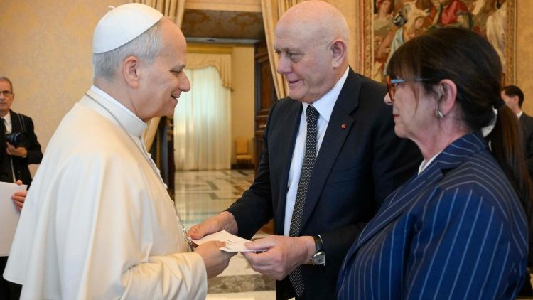 L'udienza a Fondazione Cattolica nella Sala del Concistoro